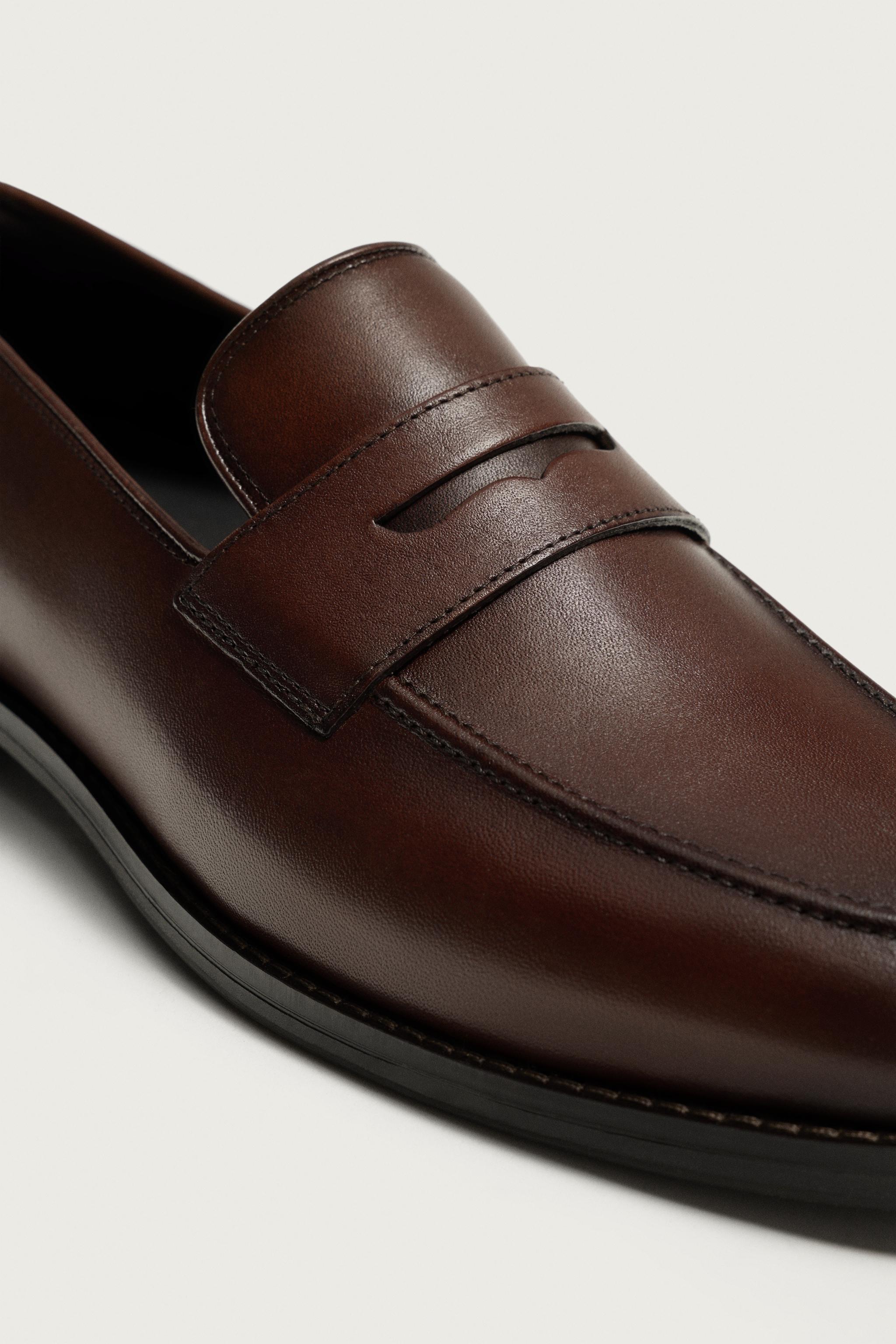 LEATHER PENNY LOAFERS