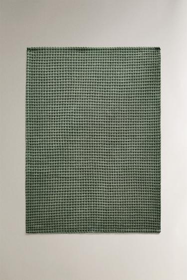 TORCHON DE CUISINE COTON WAFFLE NOËL - Vert de Zara - Image 1