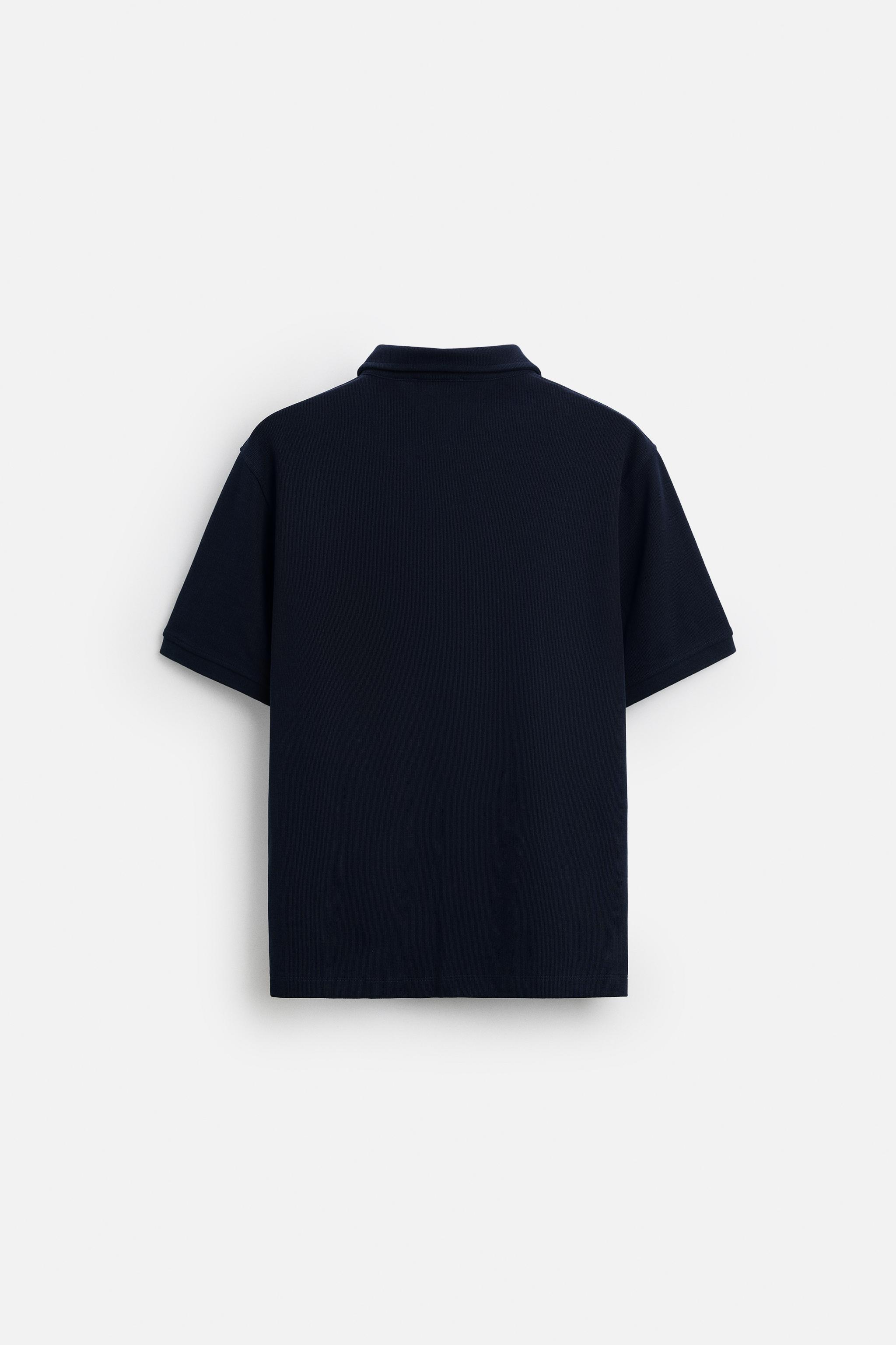 TEXTURED POLO - Navy blue | ZARA United States
