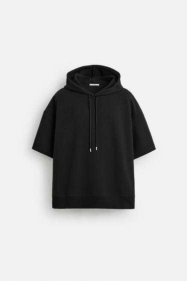 SWEAT TECHNIQUE À CAPUCHE - Noir de Zara