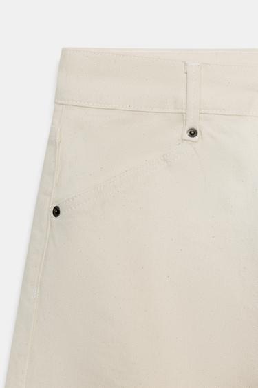 JEAN ZW COLLECTION LARGE TAILLE HAUTE - Écru de Zara - Image 7