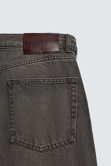 JEANS RELAXED STRAIGHT FIT - Gris medio de Zara