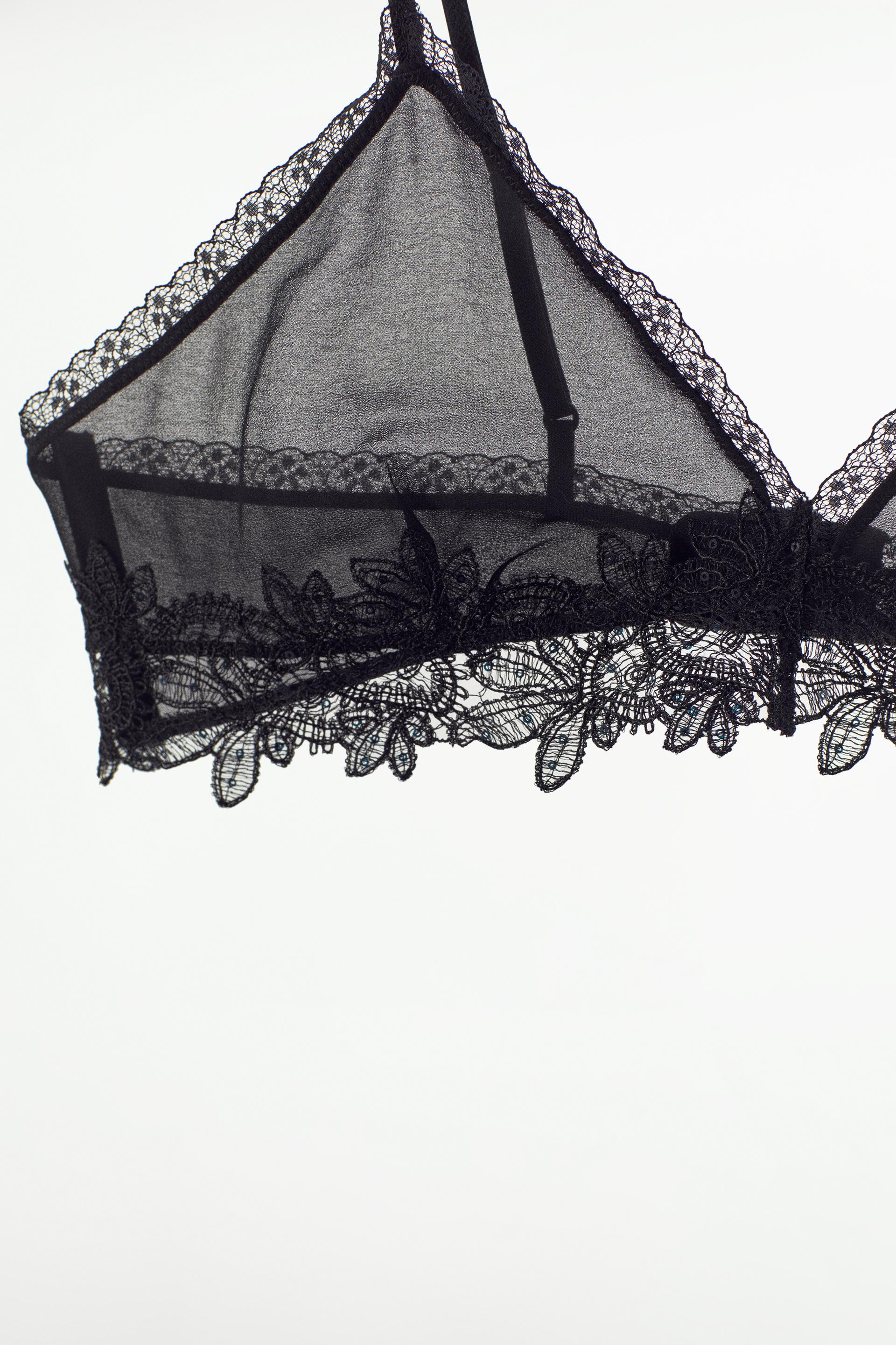 Black Delicate Lace Bralette - Zahara Boutique