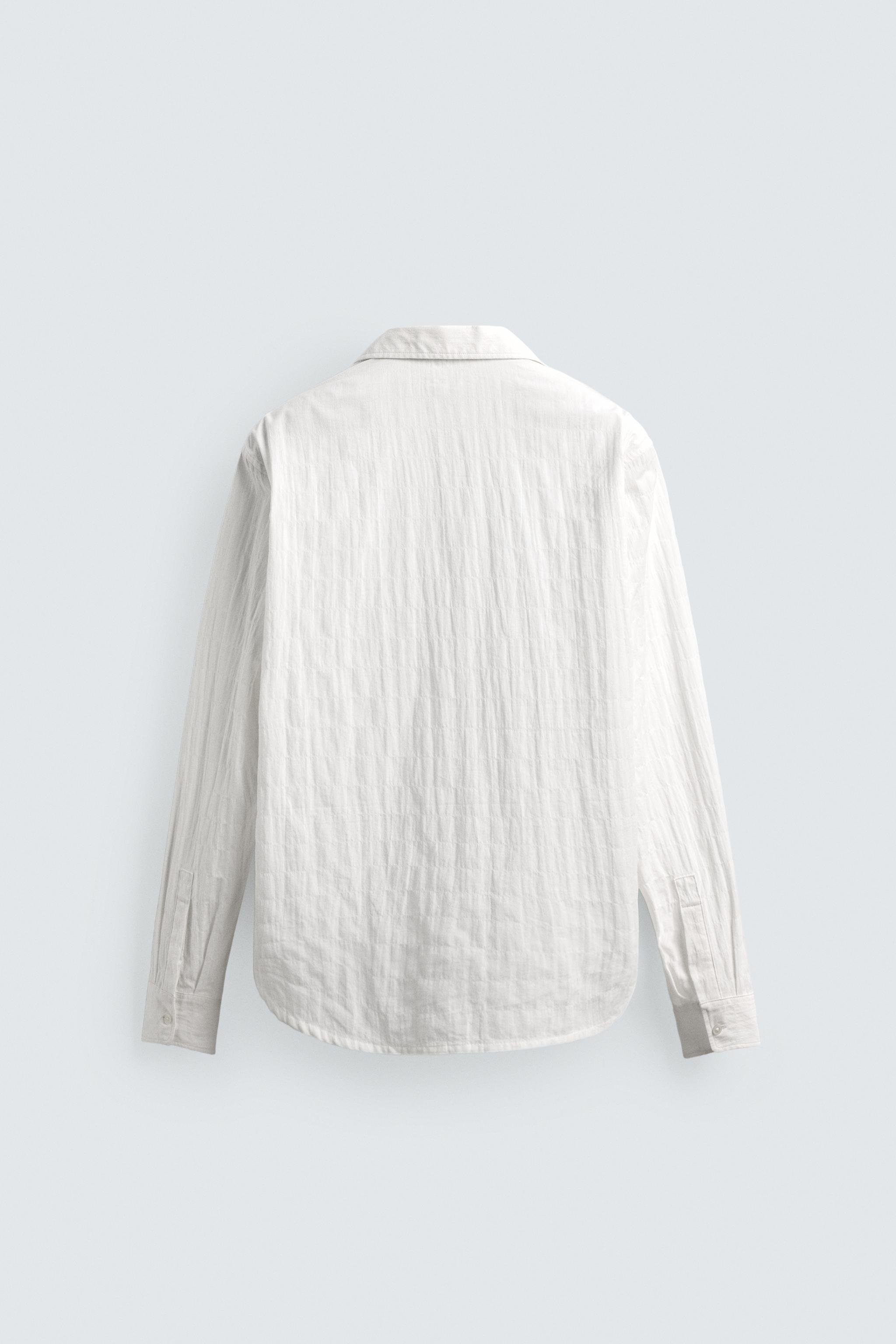 WRINKLED EFFECT RELAXED FIT SHIRT