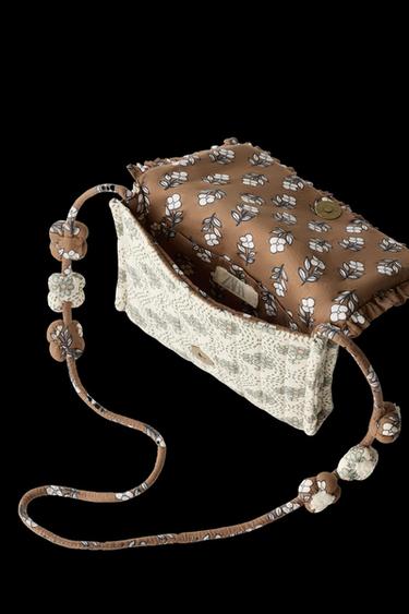 FLORAL CROSSBODY BAG - Ecru White by Zara