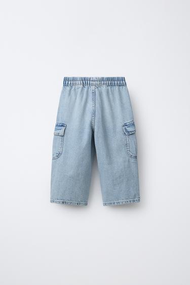 CARGO JEANS - Mid-blue by Zara - Image 1