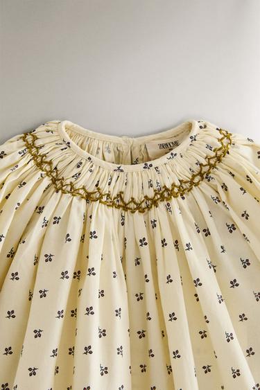 COMBINAISON BÉBÉ FLEURS FRONCÉES - Crème de Zara - Image 1