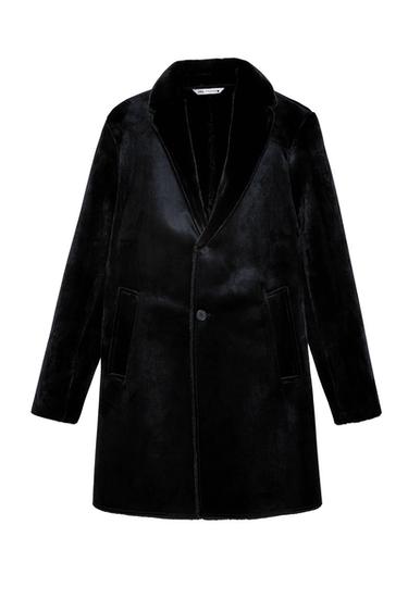 DOUBLE FACED VELVET LOOK COAT