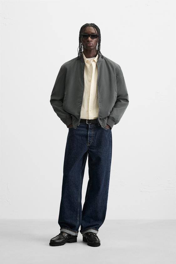 Jeans Cappotto Uomo Blu Zara CAPPOTTO REGULAR FIT MISTO LANA Blu