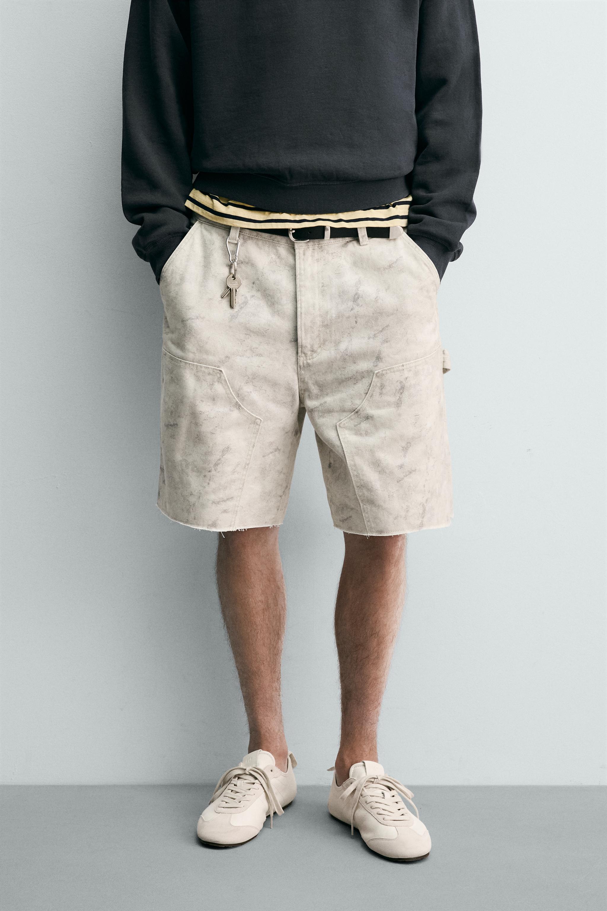 RELAXED FIT CARPENTER SHORTS — Printed
