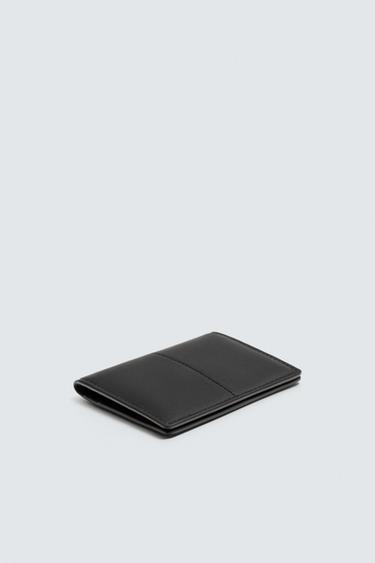 PORTE-CARTES EN CUIR - Noir de Zara - Image 1