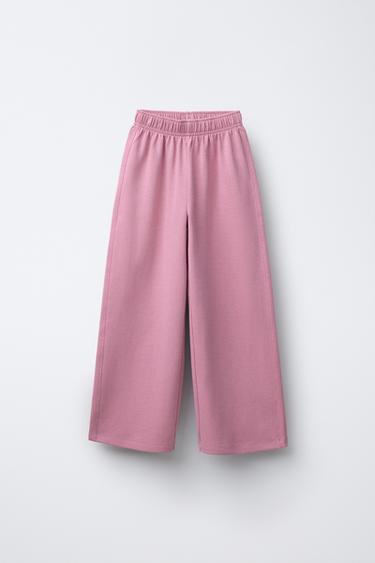 PLAIN INTERLOCK TROUSERS - Pink by Zara - Image 0