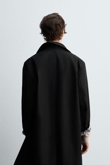 LIMITED EDITION CHECK COMBINATION TRENCH COAT - Black by Zara - Image 2