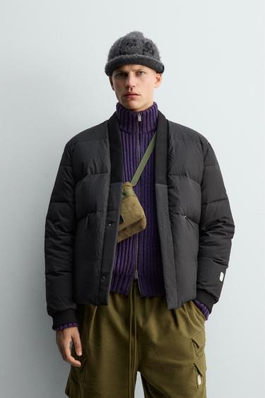 SR_A KIMONO PUFFER JACKET - Black by Zara