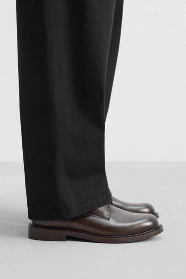 SMART LEATHER SHOES - Brown by Zara - Image 0