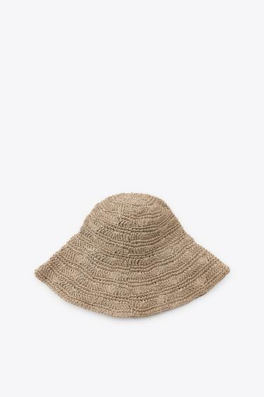 CHAPEAU BOB TRESSÉ - Marron clair de Zara