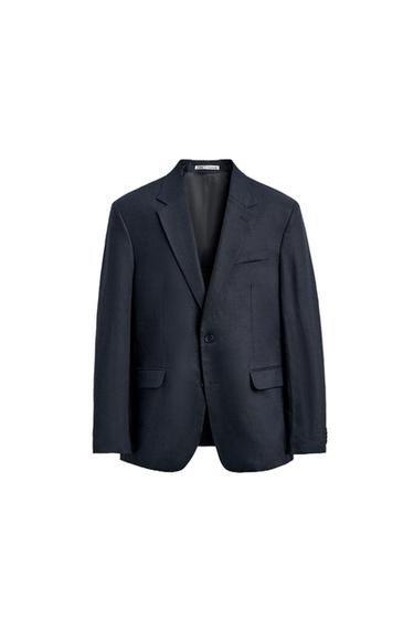 BLAZER TRAJE 100% LINO - Marino de Zara