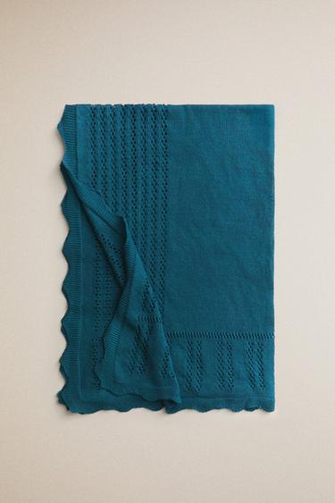 COUVERTURE BÉBÉ MAILLE - Bleu de Zara - Image 4