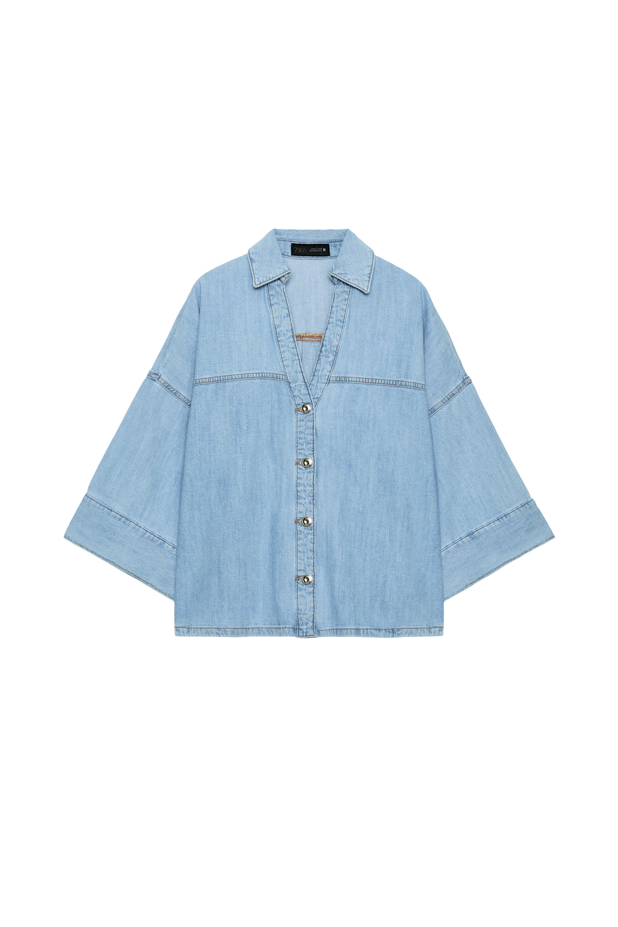 Z1975 WIDE SLEEVE DENIM SHIRT