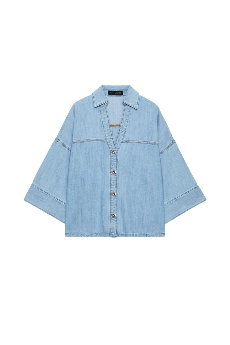 Z1975 WIDE SLEEVE DENIM SHIRT