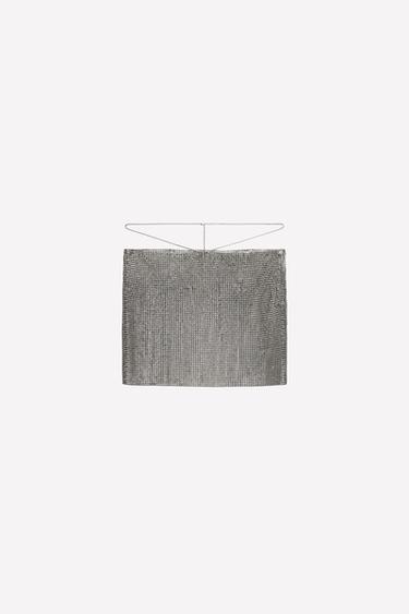METALLIC MESH MINI SKIRT LUDOVIC DE SAINT SERNIN x ZARA - Silver by Zara