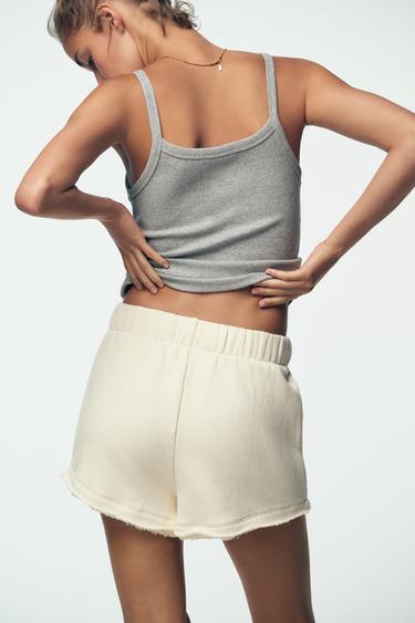 RUSTIC SHORTS WITH DRAWSTRING - Ecru by Zara - Image 3