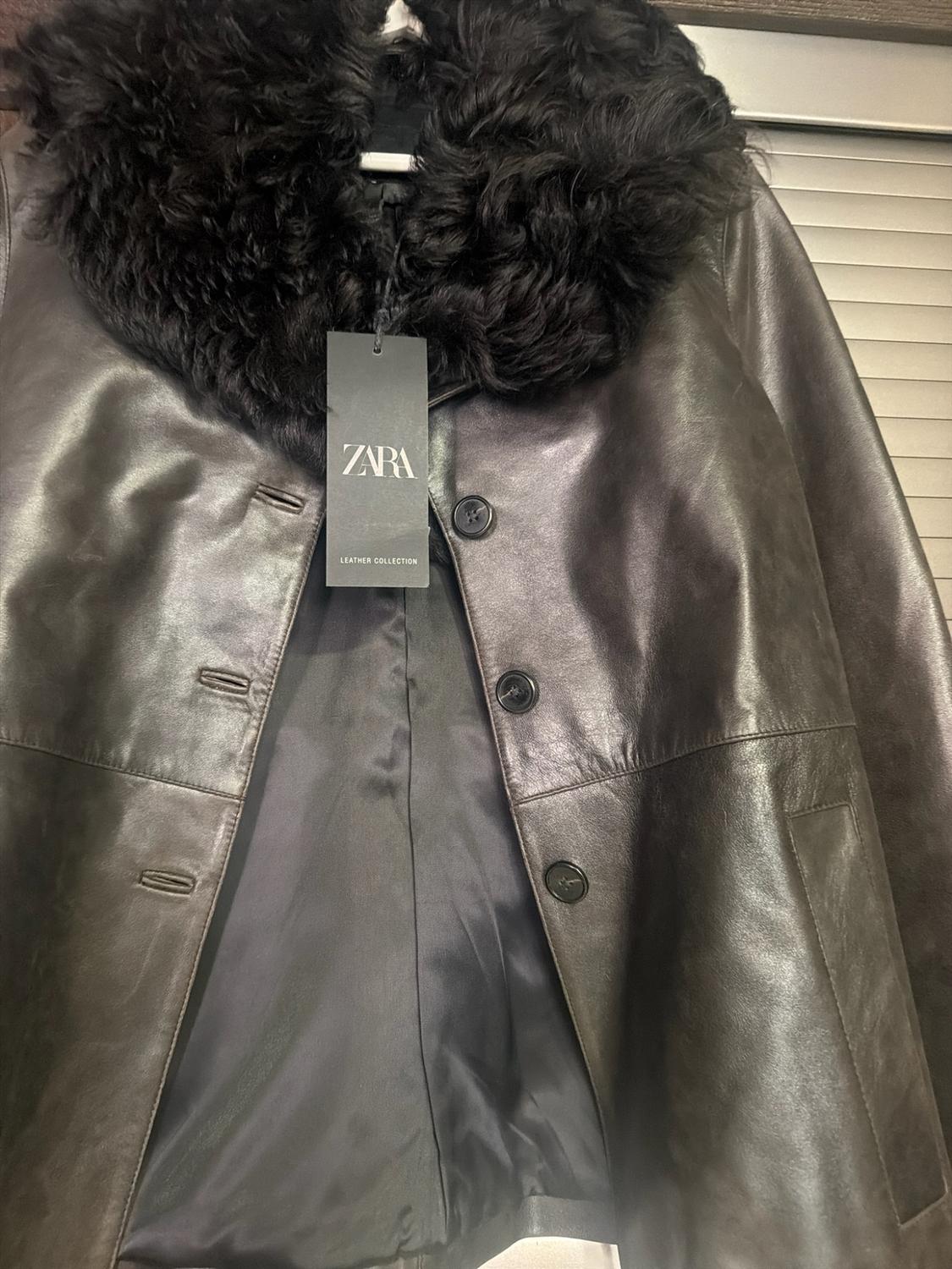 ZW COLLECTION LIMITED EDITION LEATHER JACKET WITH SHEEPSKIN COLLAR - Image 2