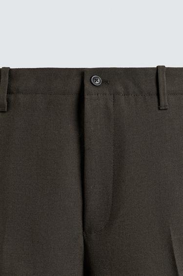 100% WOOL ORIGINS CHINO TROUSERS - Dark brown by Zara - Image 8