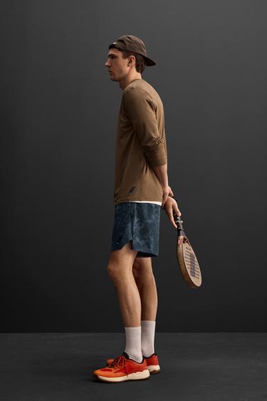 PRINTED TRAINING SHORTS - Blue by Zara - Image 3