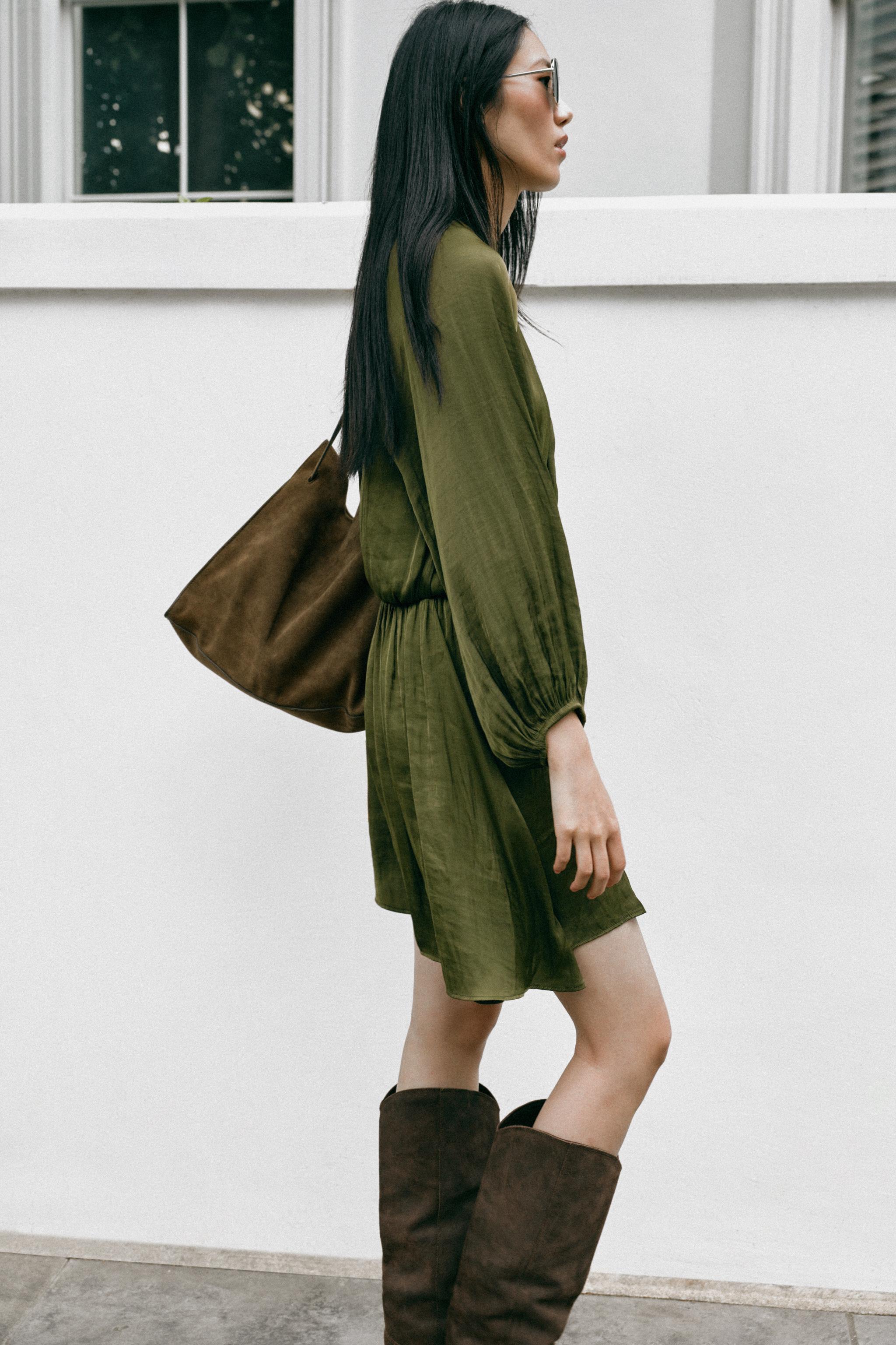 Женские платья Zara ZIP SHORT DRESS — фото 3