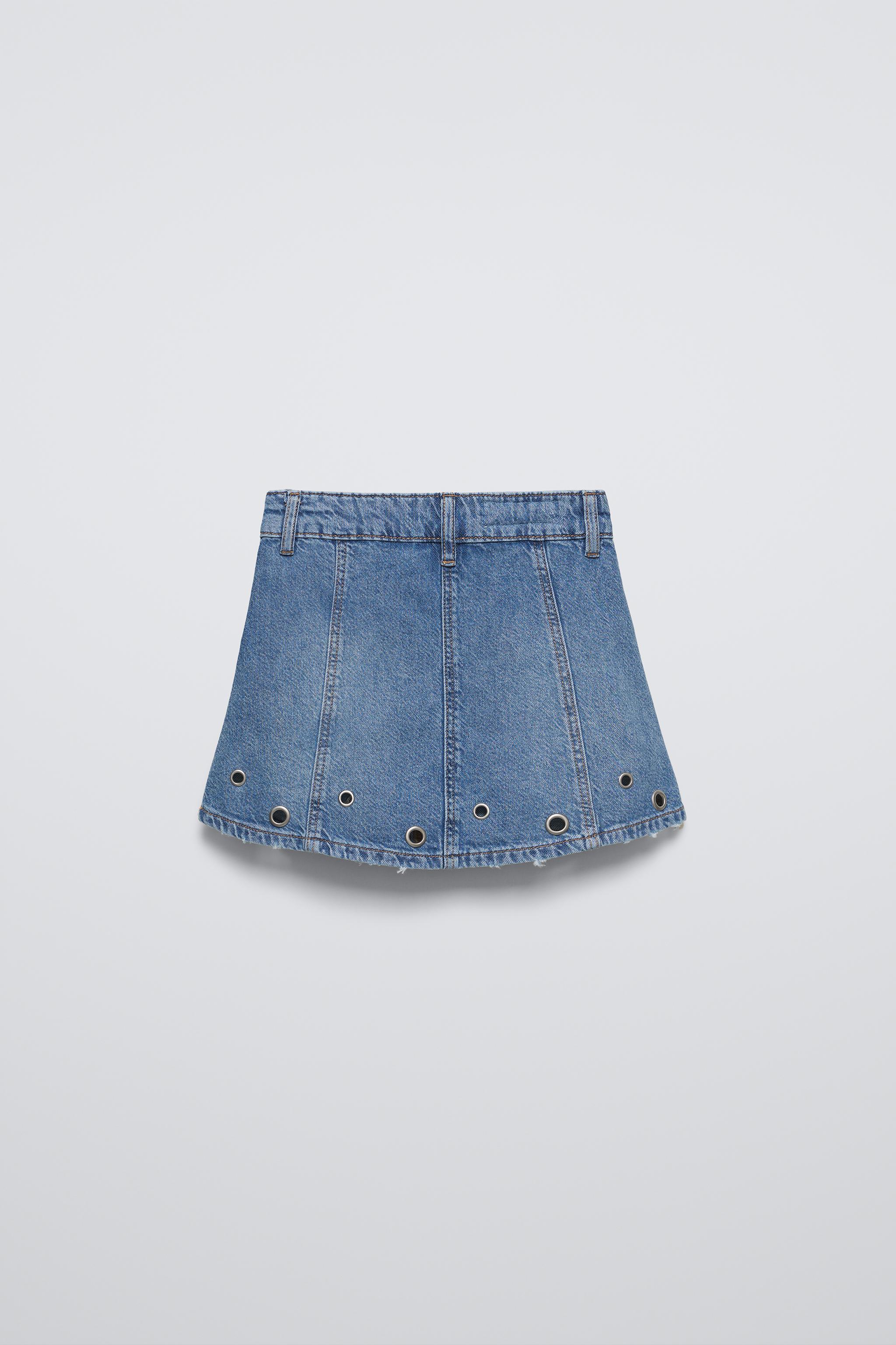 Pleated denim skirt zara hotsell