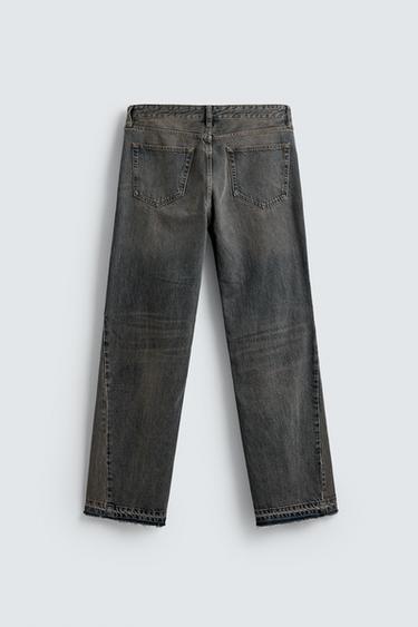 Zara FLARE FIT JEANS - Blue / Green