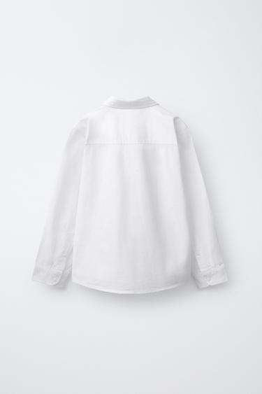 BASIC OXFORD SHIRT - White by Zara - Image 1