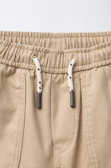 PANTALON DE JOGGING COLOR BLOCK - Écru de Zara - Image 2