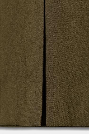 JUPE MI-LONGUE TUBE EN MAILLE - Kaki de Zara - Image 7