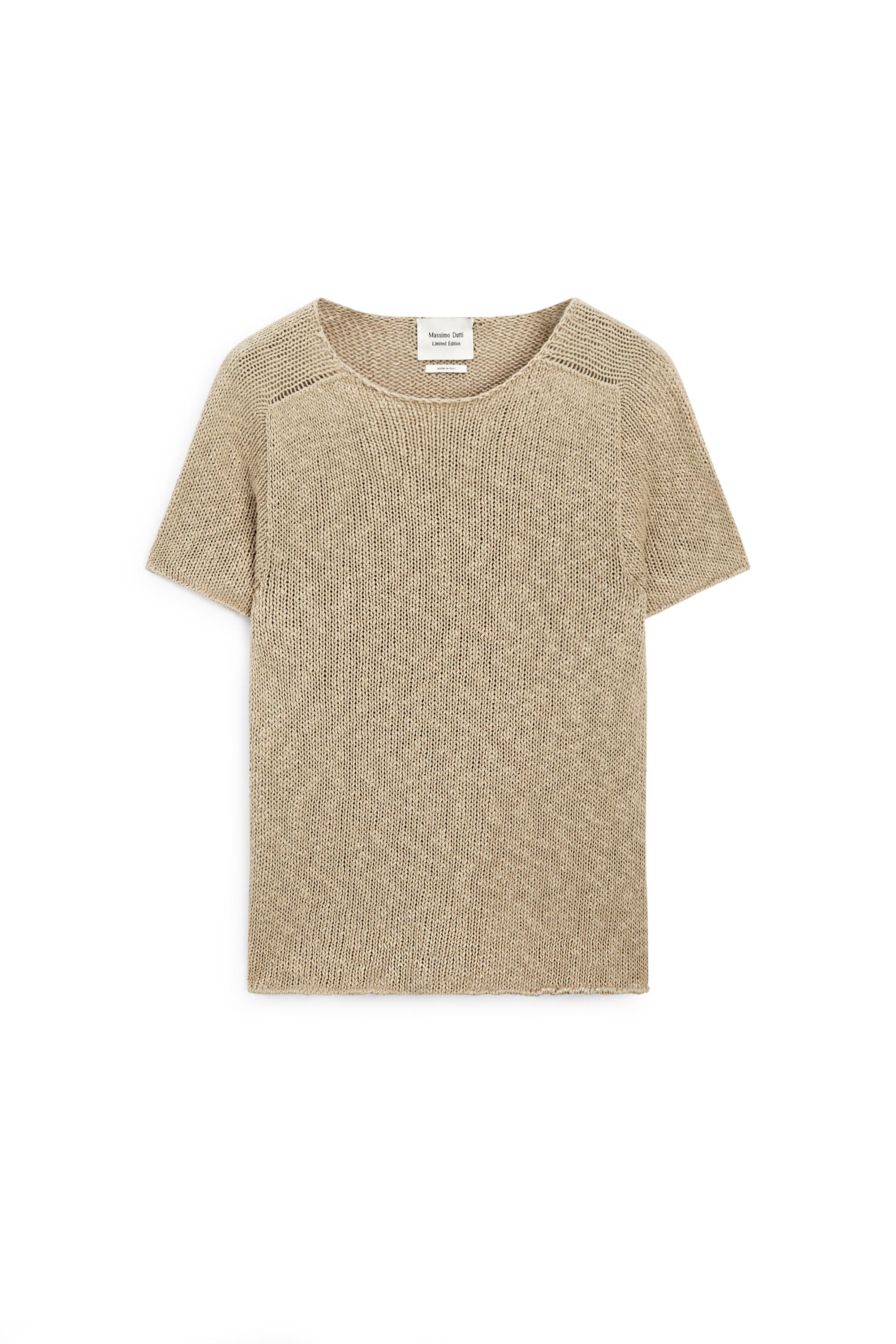 Pull texturé manches courtes en lin - LIMITED EDITION