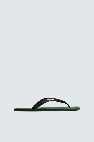 SANDALIA TIRAS - Verde de Zara