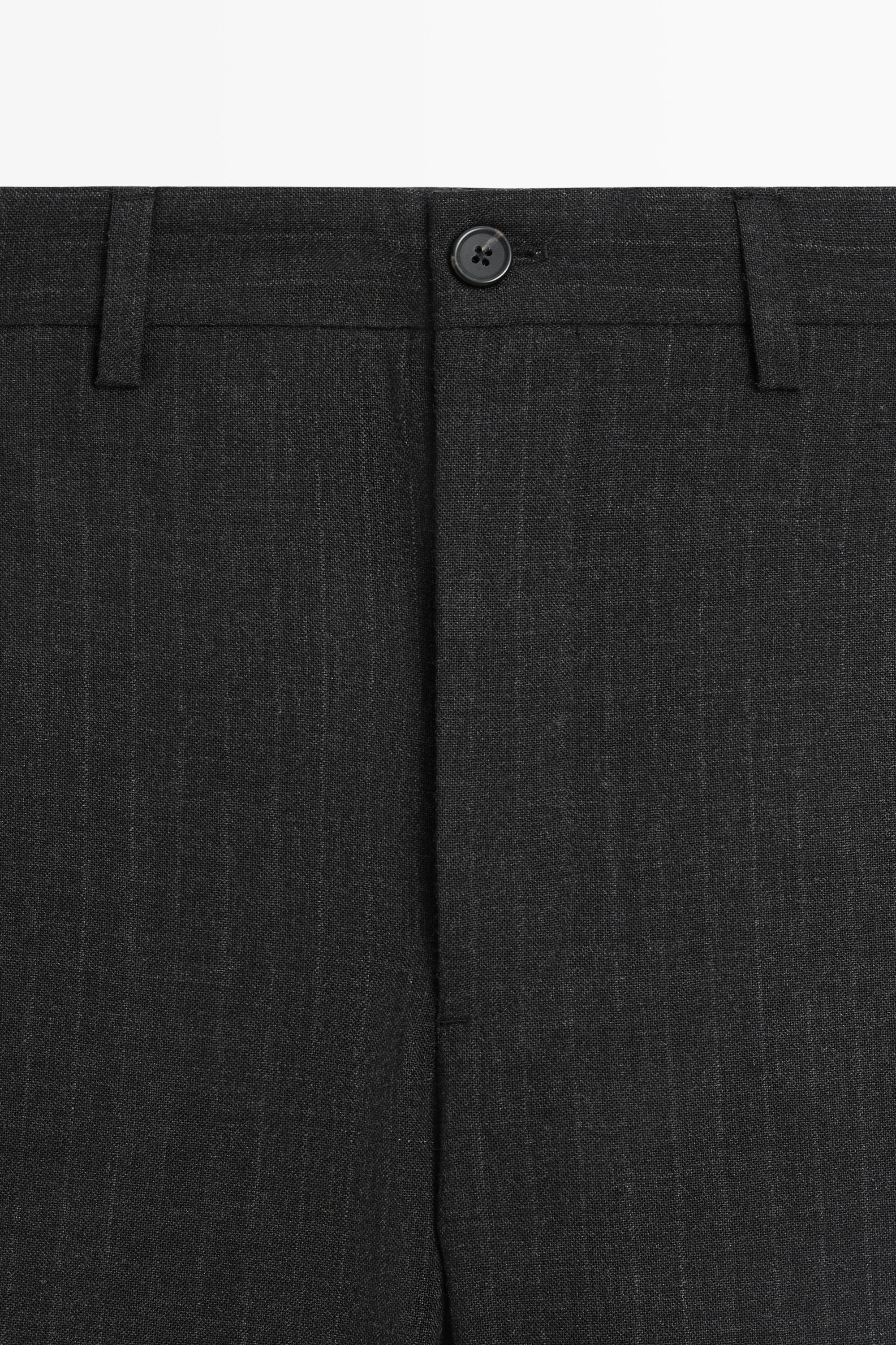 100% wool striped relaxed fit trousers