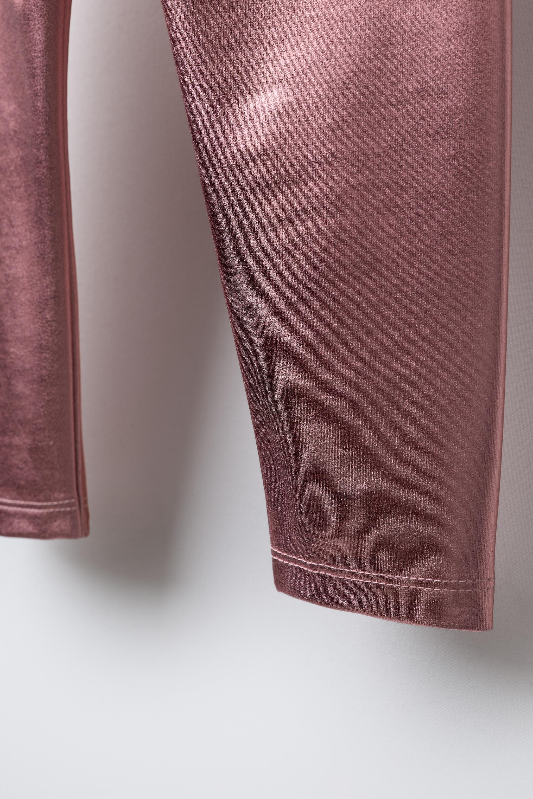 METALLIC EFFECT LEGGINGS