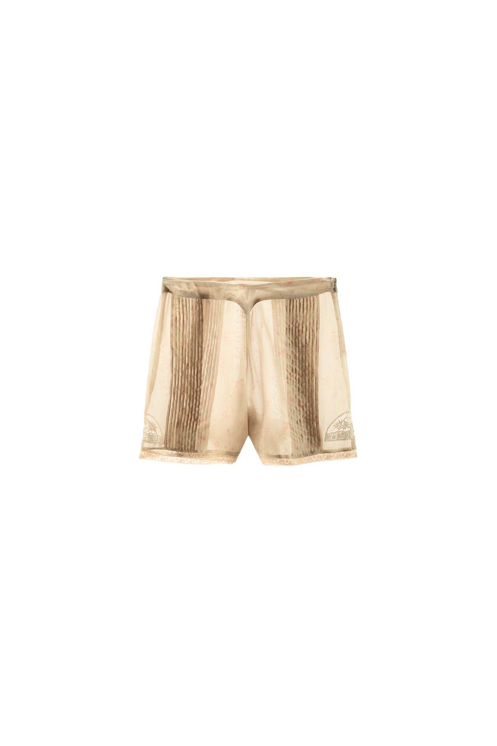 EMBROIDERED PRINT ORGANZA SHORTS - image 3
