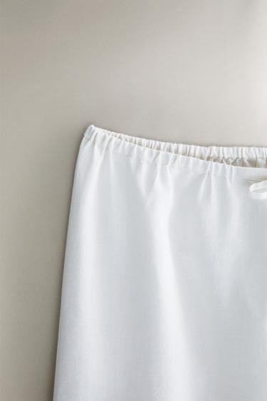 PANTALON CROP COUTURES - Blanc de Zara - Image 2