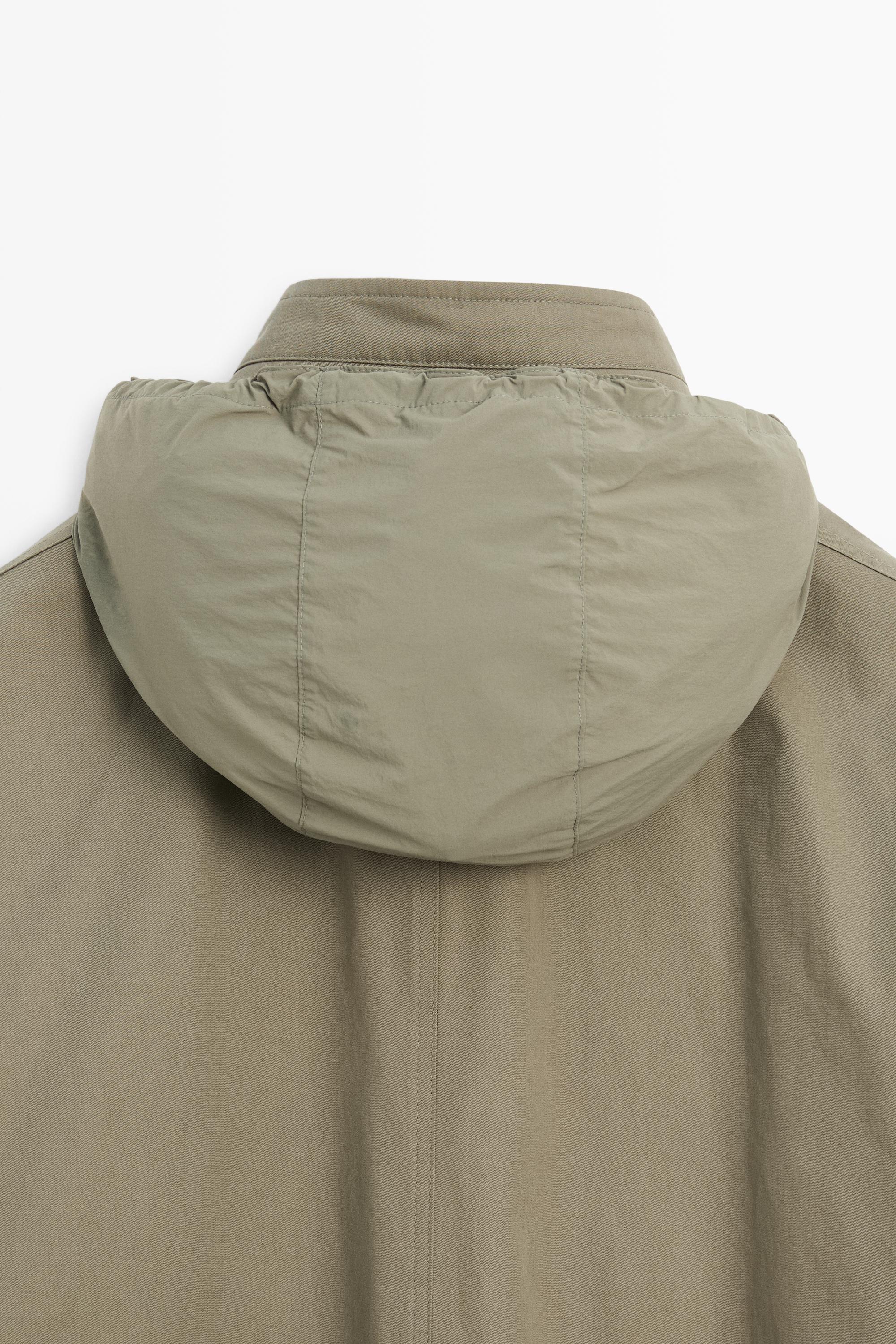 Parka longue col montant 100% coton
