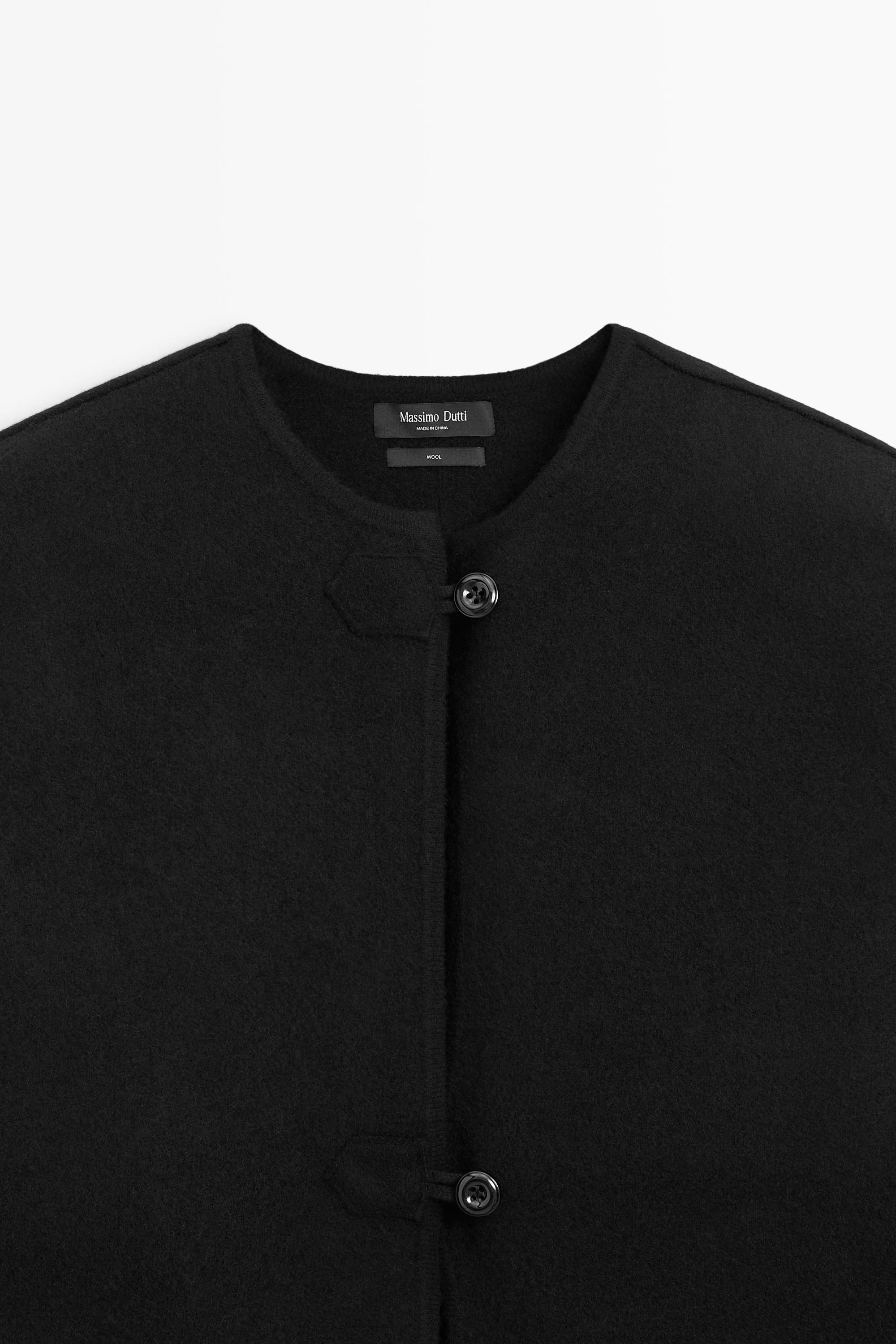 100% Wool Knit Cardigan with Button Details
