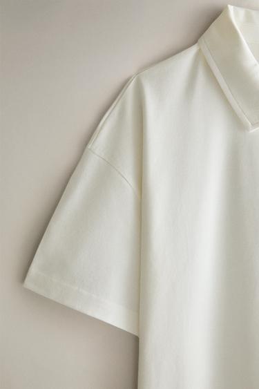 COTTON JERSEY BEACH POLO SHIRT - Oyster-white by Zara - Image 2
