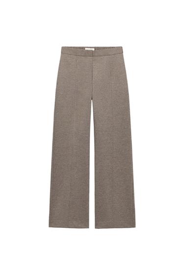PANTALÓN RECTO SOFT - Marrón claro de Zara