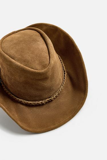 SUEDE LEATHER HAT - Tobacco by Zara - Image 5