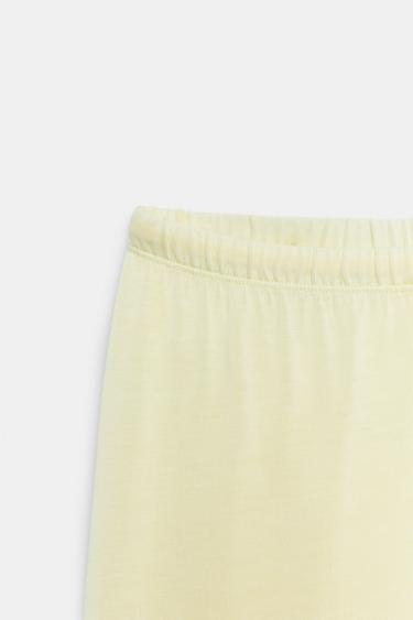 STRAIGHT-LEG FLOWING TROUSERS - Yellow by Zara - Image 7