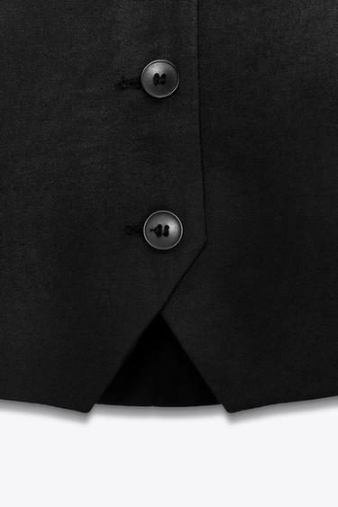 CHALECO TOP HALTER NŒUD - Noir de Zara - Image 7