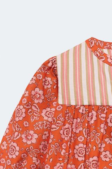 2-14 YEARS / LIMITED EDITION FLORAL KAFTAN DRESS - Orange by Zara - Image 2