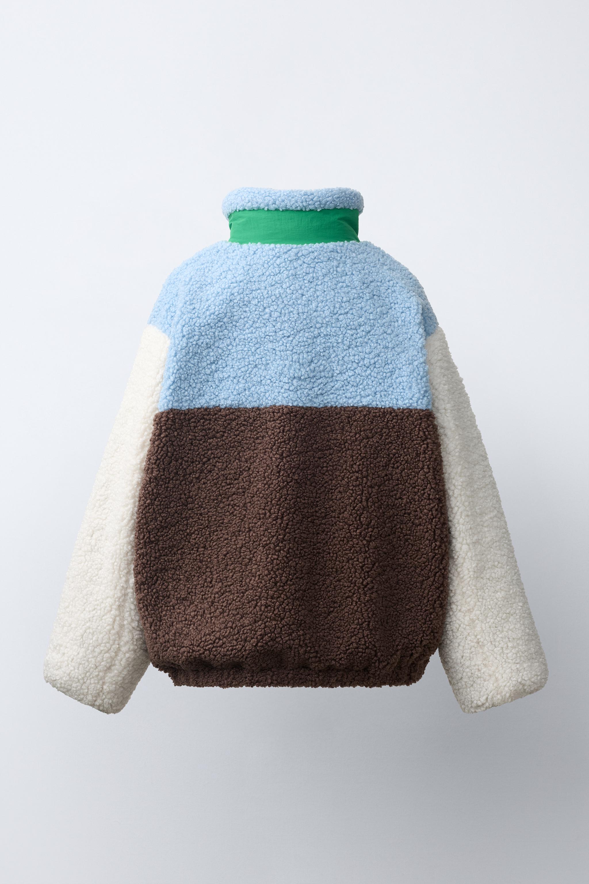 COLOUR BLOCK FAUX SHEARLING ANORAK - Multicoloured | ZARA Curaçao